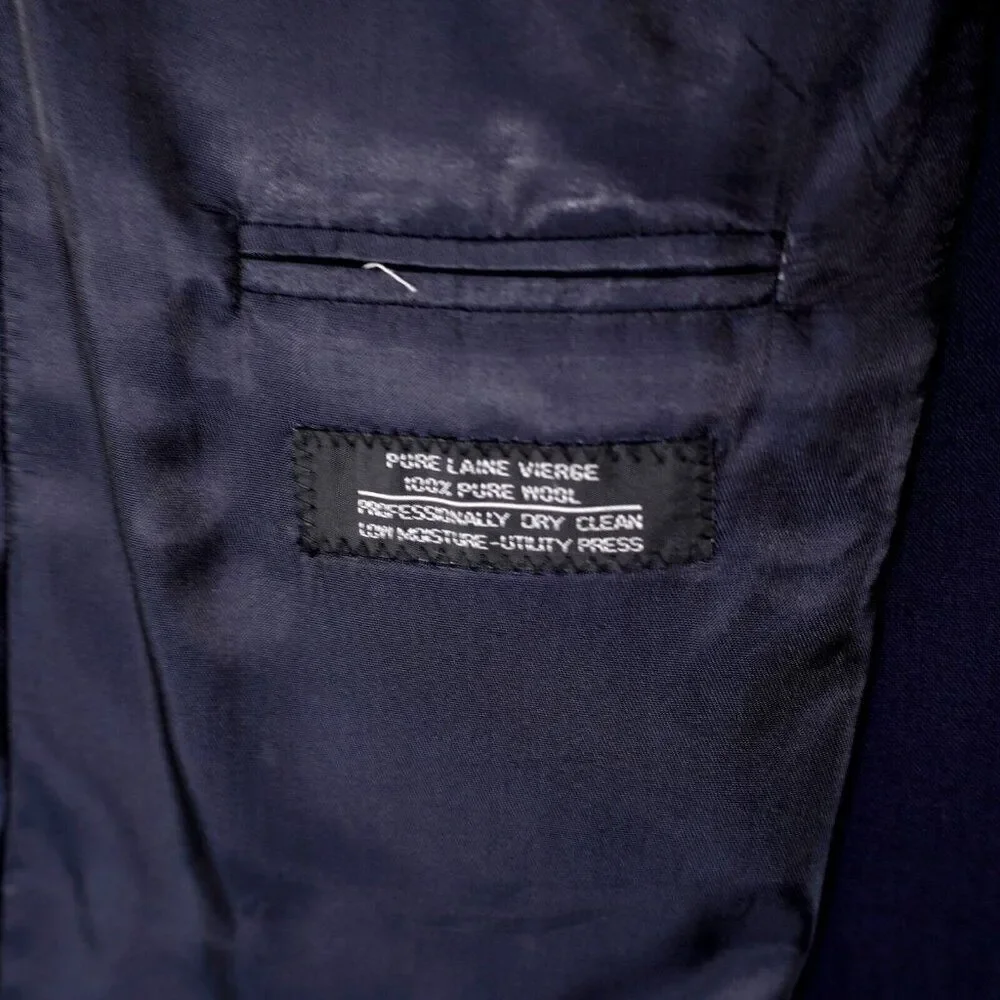 Savile Row Wool Blue 2 Gold Button Blazer 44R‎