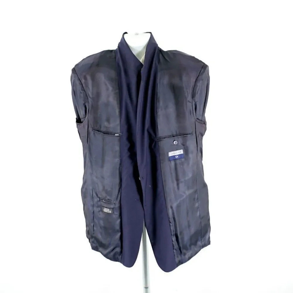 Savile Row Wool Blue 2 Gold Button Blazer 44R‎