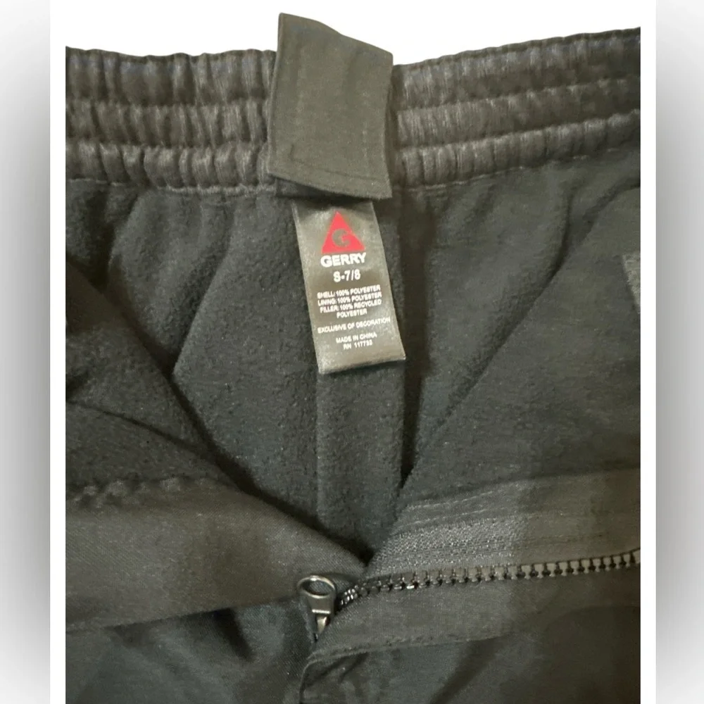 Gerry Kids Snow Pants Black Waterproof Insulated Ski Pants Size 7/8