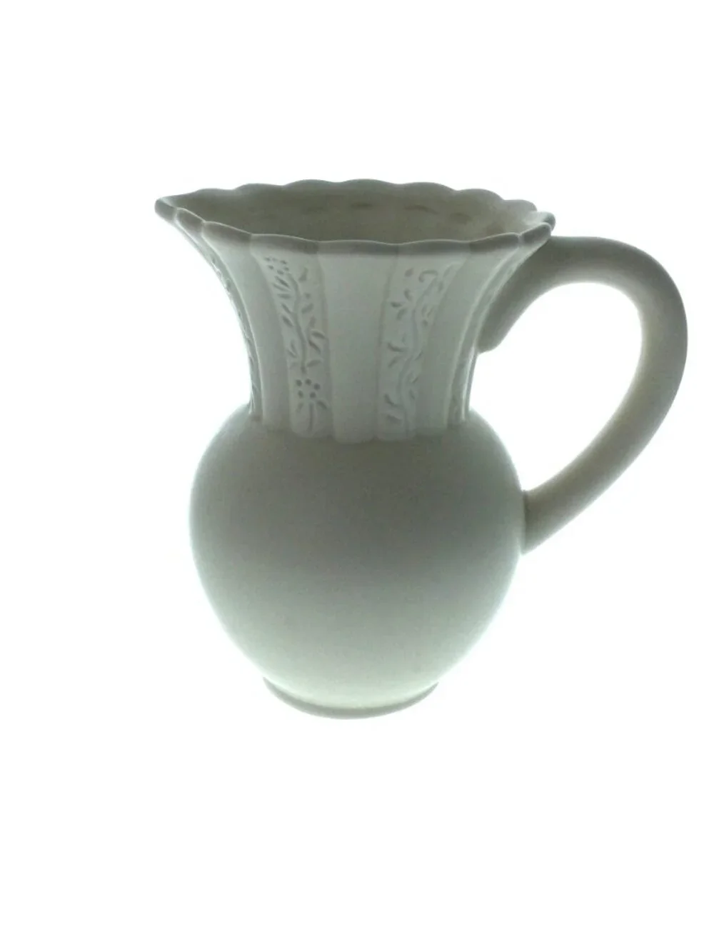 FTD Ceramic Pitcher Vase Cream 7