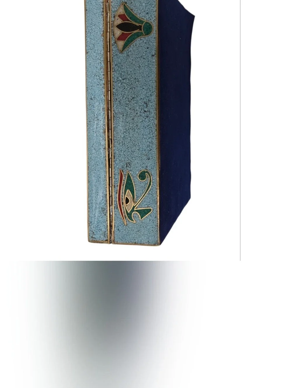 Egyptian Revival cloisonné enamel trinket box