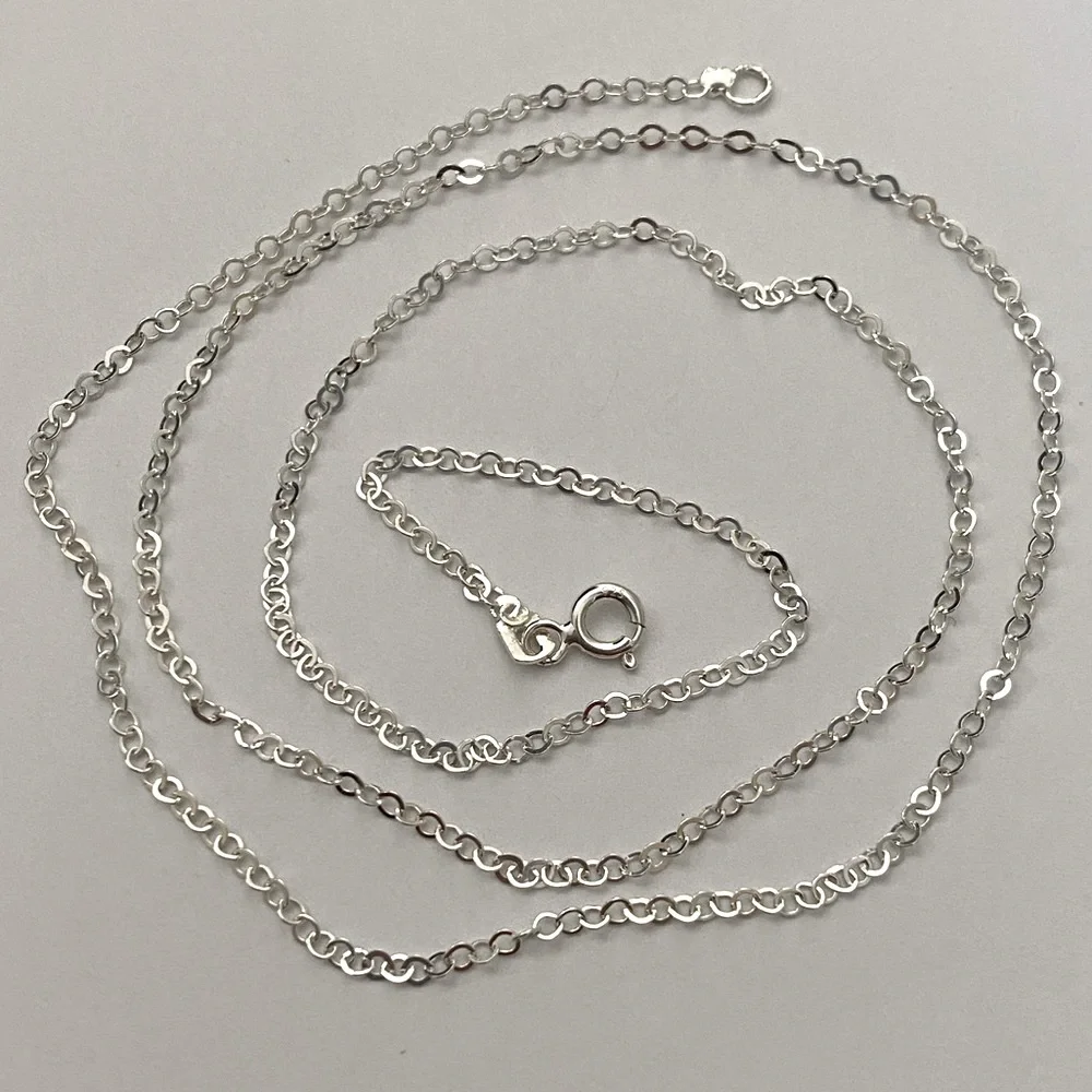 Unisex 17.25” 925 silver chain necklace 17.25 inches