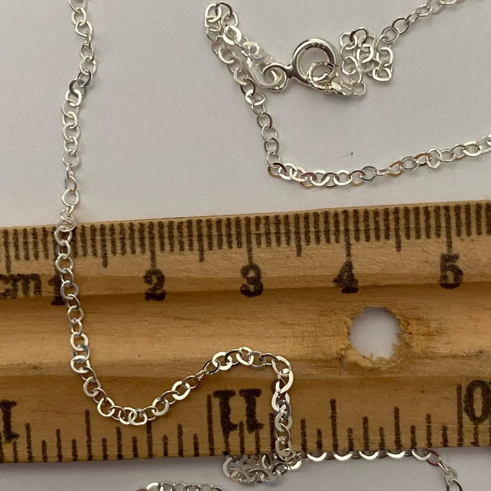 Unisex 17.25” 925 silver chain necklace 17.25 inches