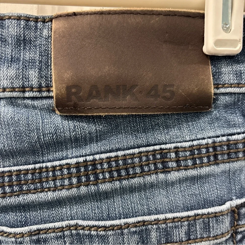 Rank 45 Men’s Shotgun Wash Stackable Slim Straight Stretch Perf Jeans Sz 31x32
