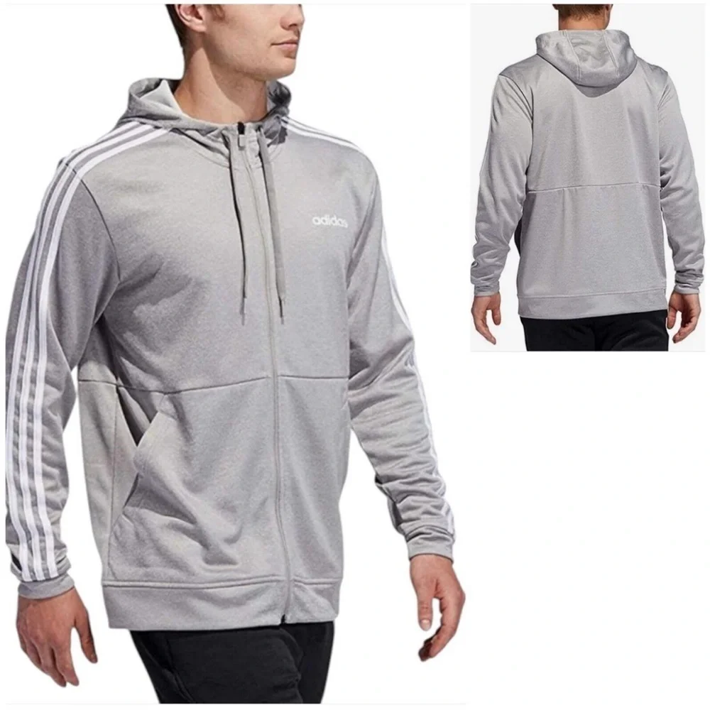Adidas Men’s Tech Full Zip Hoodie ClimaWarm Hooded Track Sweatshirt Sz XL *S15
