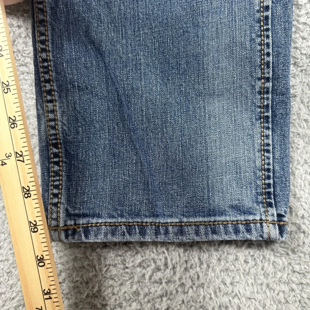 Wrangler Retro Slim Straight Jeans Mens 36x32 (Fits 35x29) Blue Stretch Denim