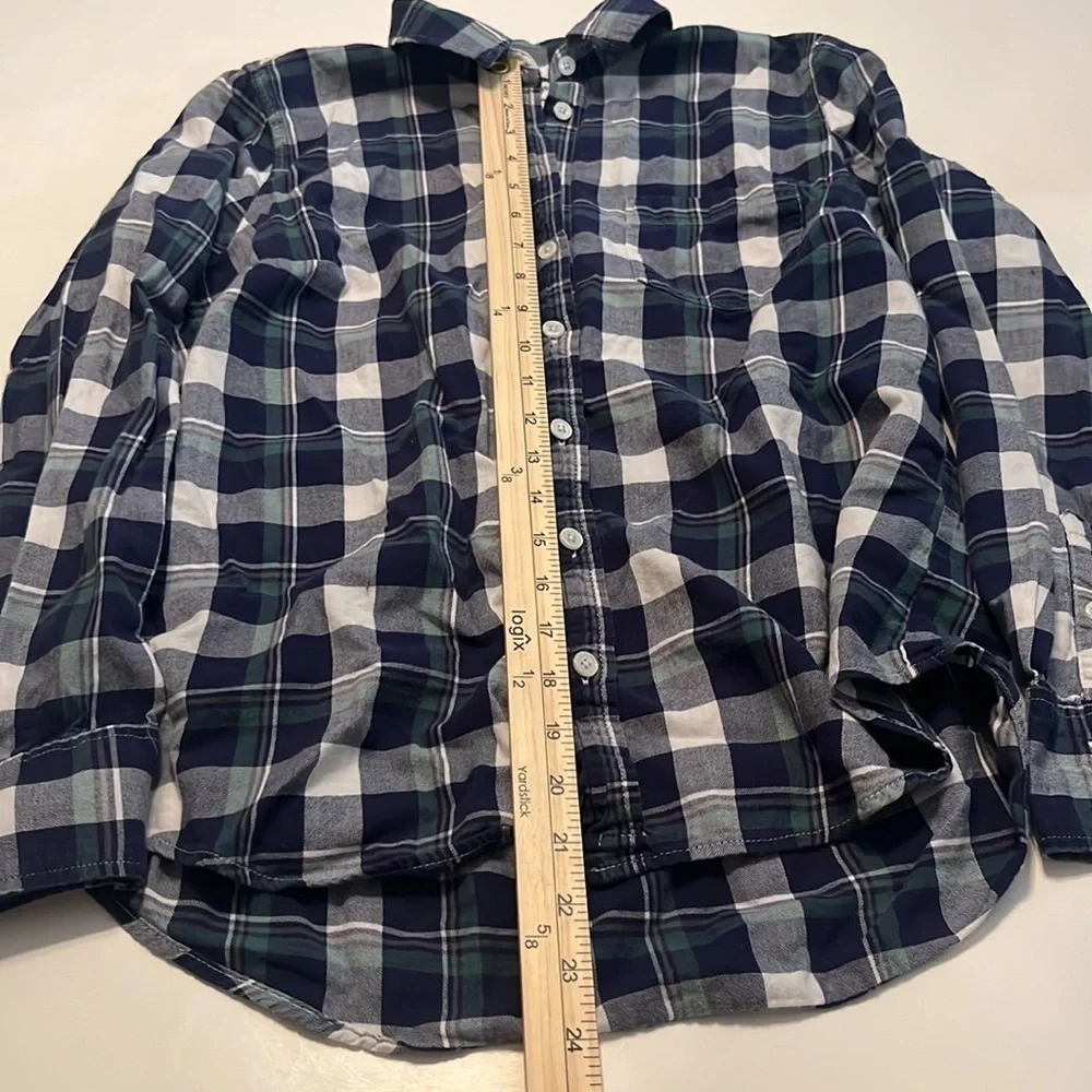J. Crew Women's Flannel button-up Shirt in Boy Fit Size S