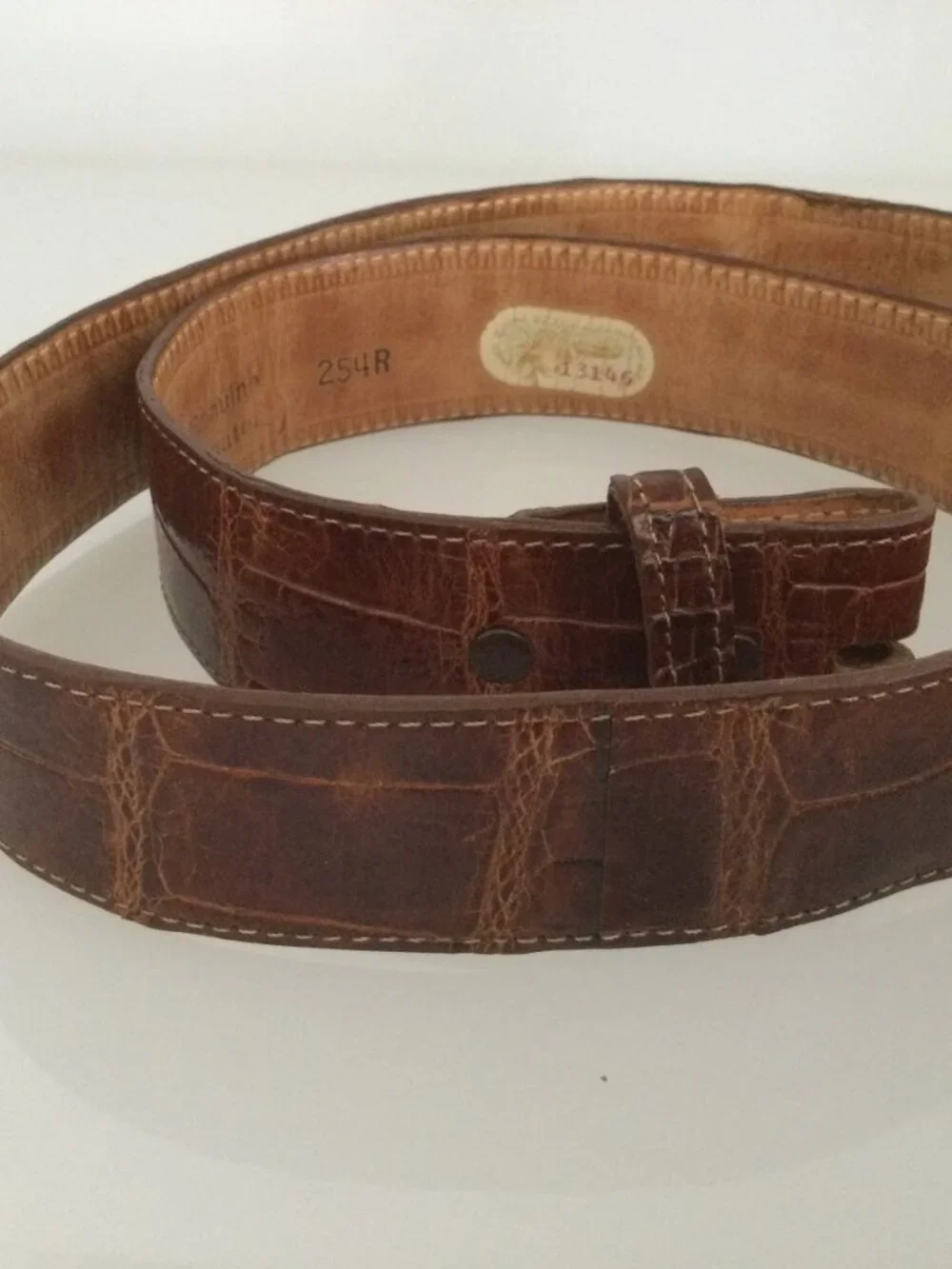 Jacob Hill Genuine Wild American Alligator Belt Size 36