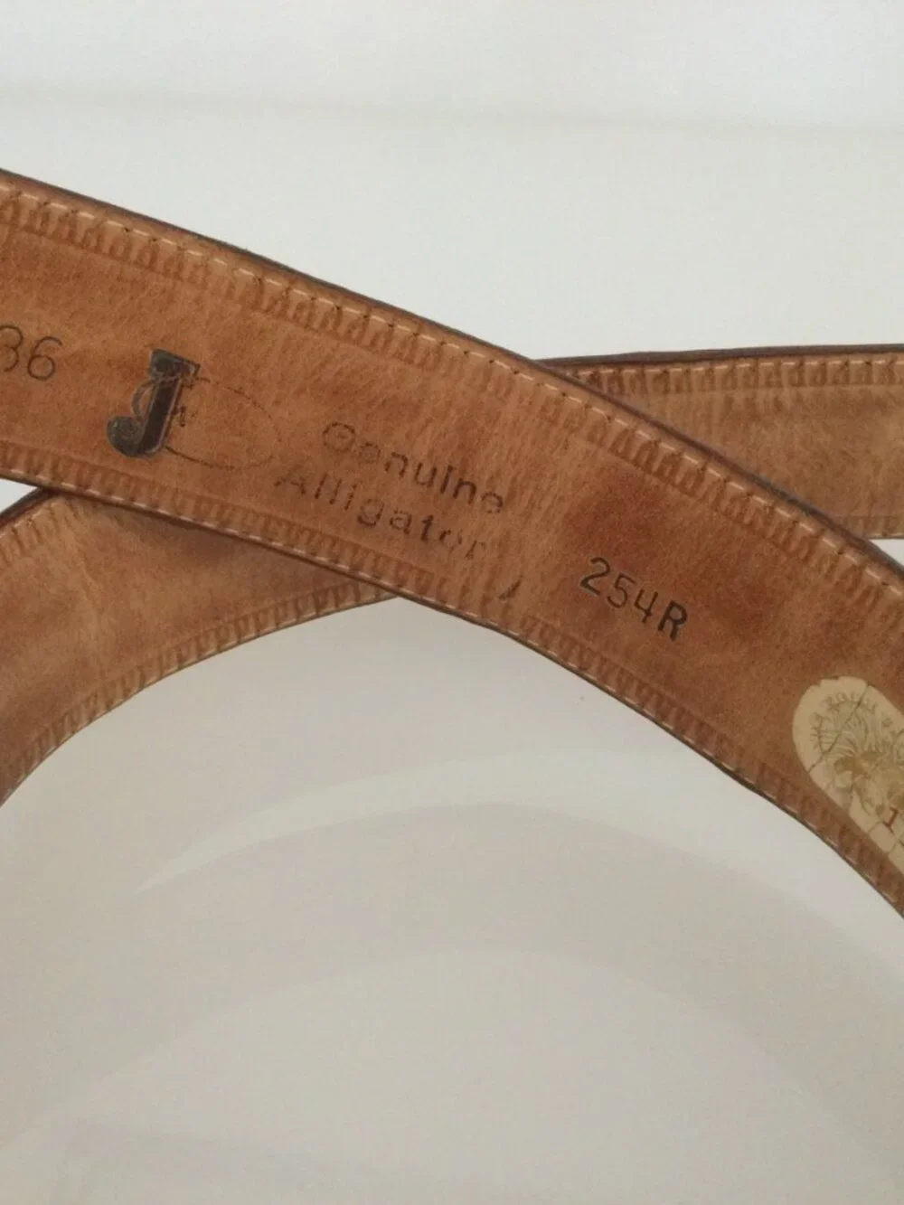 Jacob Hill Genuine Wild American Alligator Belt Size 36