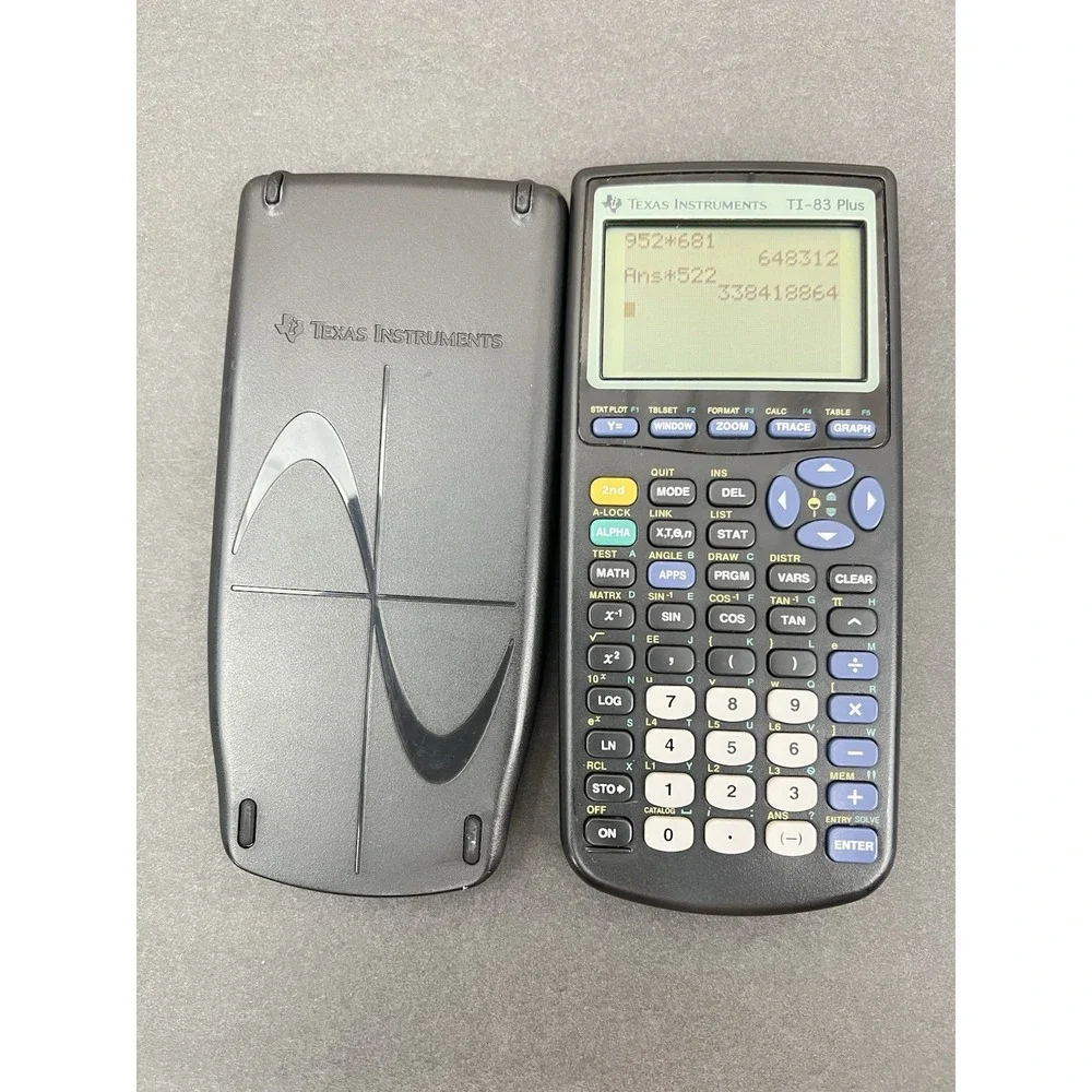 Texas Instruments TI-83 Plus Graphing Calculator w/ Slipcover Tested Working