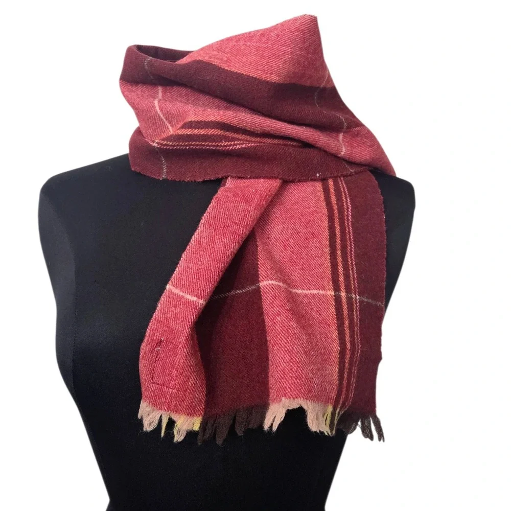 Vintage St. Andrews Scotland‎ Neck Scarf New Wool New York Scarf Plaid Unisex