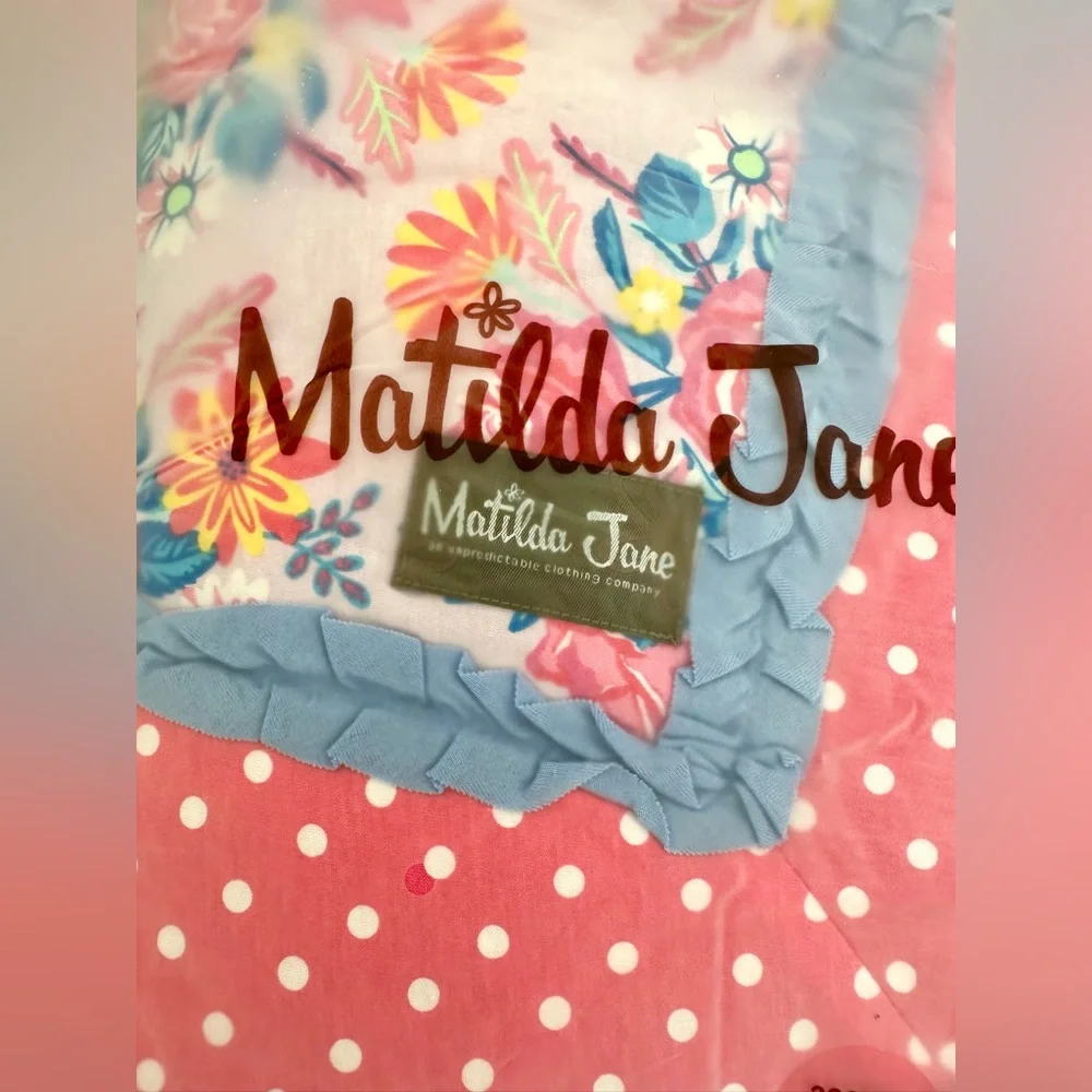 Matilda Jane Going Together Throw Floral Strawberry Blanket New In Bag!