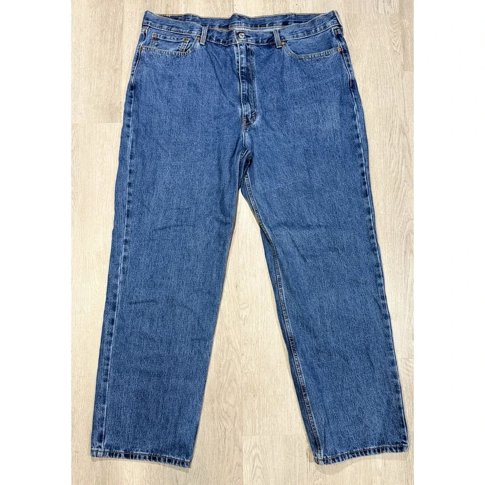 Levis 550 Relaxed Fit Jeans Men Size 42x32 Straight Leg Medium Wash Denim Casual
