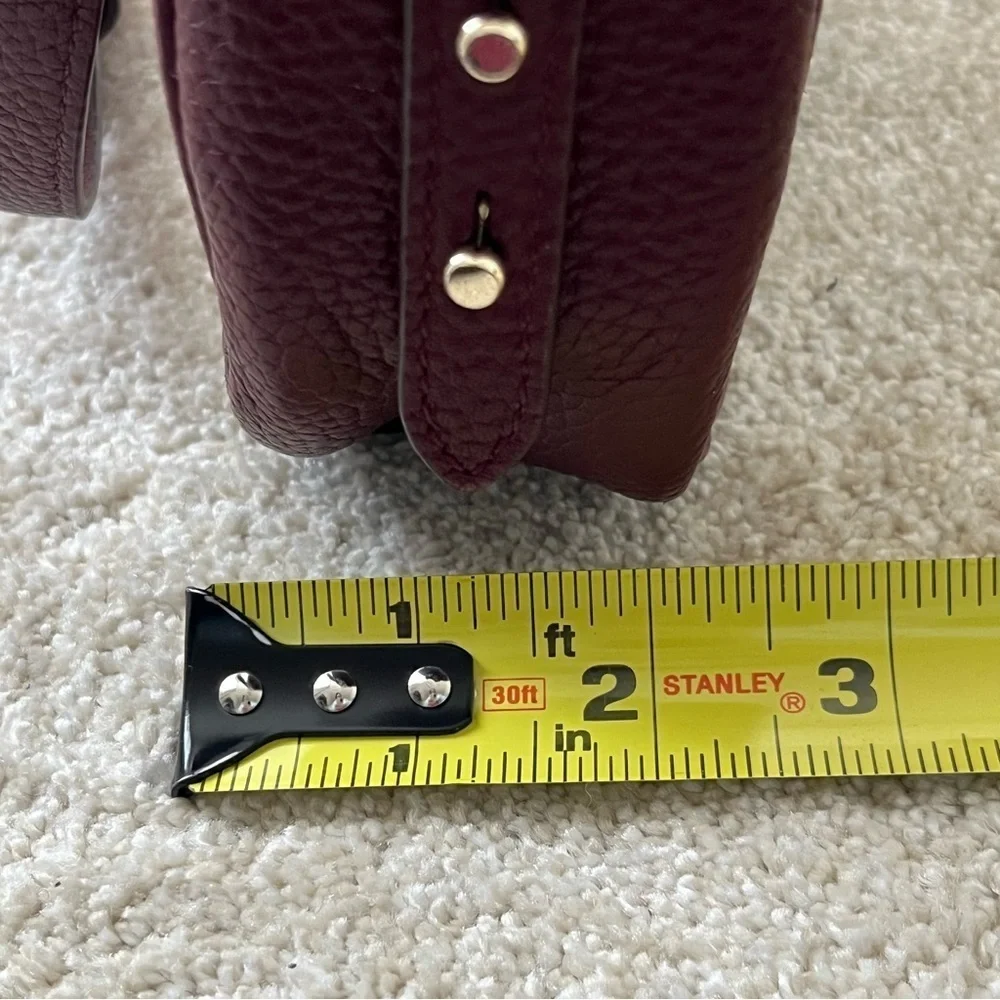 Kate Spade Pebbled Leather Crossbody Should Purse Bag-Burgundy/Maroon-Preppy-Wmn
