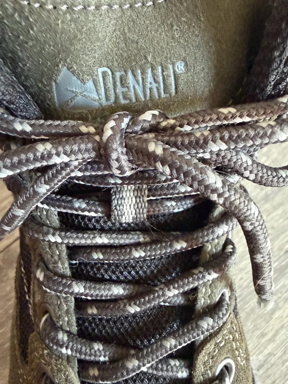 Denali Kids Olive Green and Black Hiking Boots