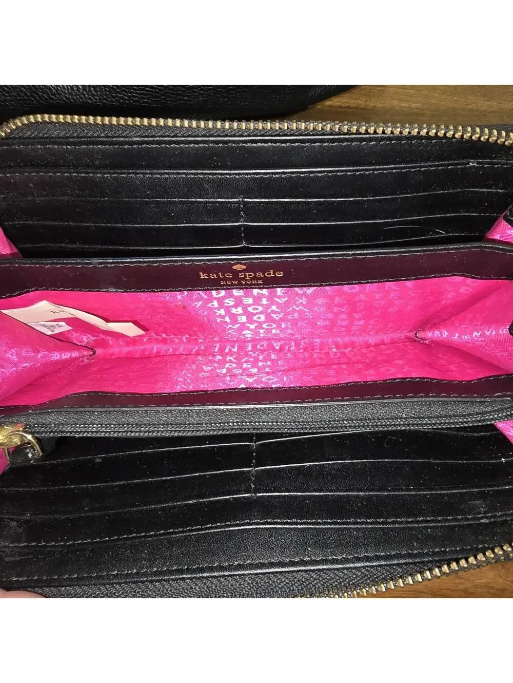 Kate Spade Mansfield Juniper Hobo Bag & Matching Zip Wallet Set - Black Leather
