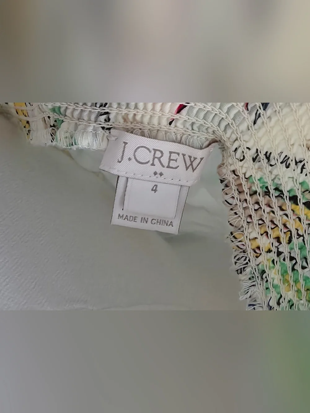 J. Crew Hawaiian Island Print Smocked Dress