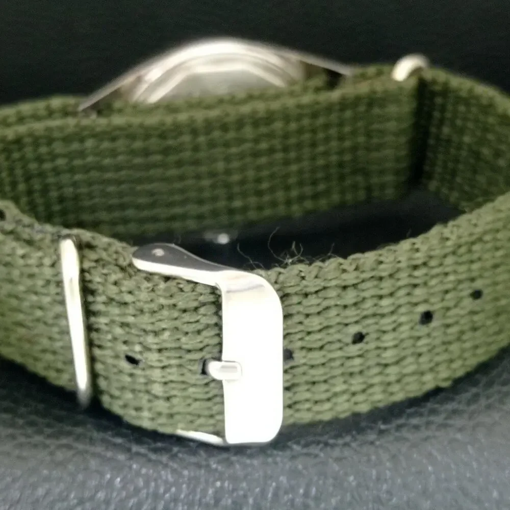 Vintage 1989 Favre Leuba Manual Mens Silver Watch W/Nato Strap