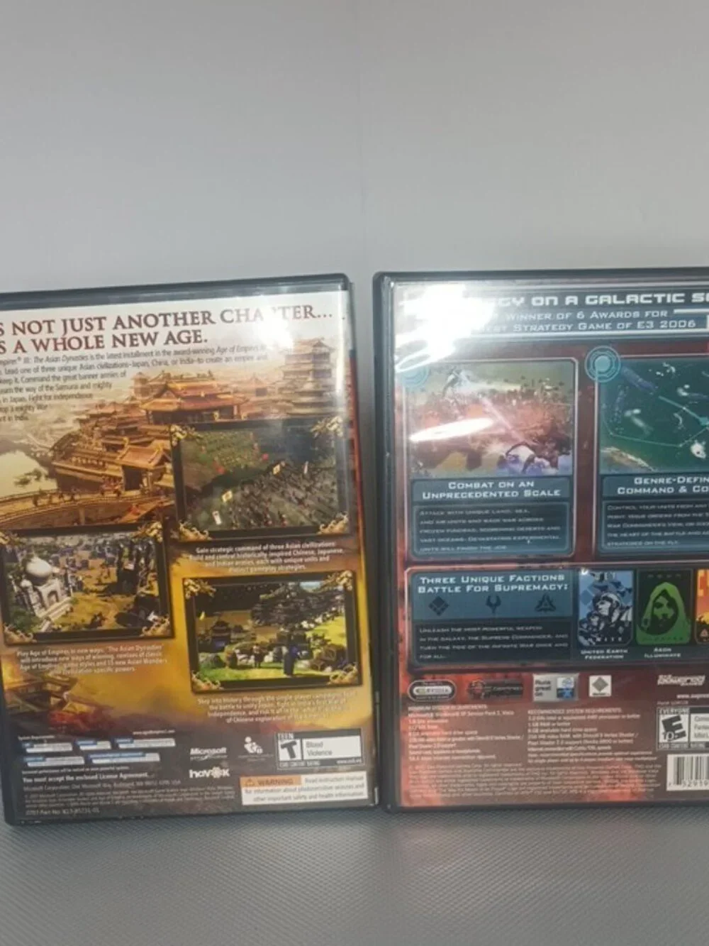 Lot of 2 PC Games Age of Empires III Asian Dynasties + Supreme Commander Tested