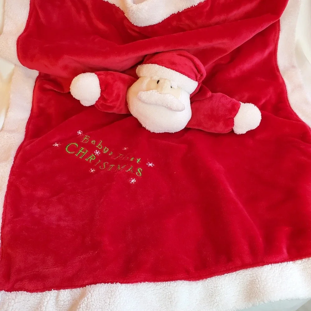 Mary Meyer Santa Lovey Security Blanket Christmas‎ Snowflakes Baby Toy