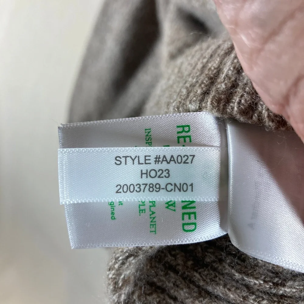 J. Crew Factory‎ Men's Wool Blend Crewneck Sweater Sz L Beige Preppy Classic