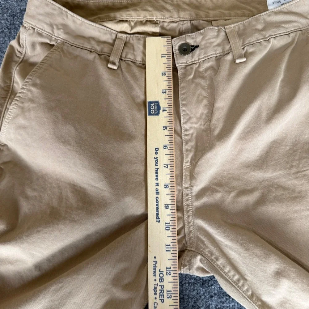 Rag & Bone Pants Mens 36x28 Beige Cotton Chino Straight‎ Leg Casual Everyday