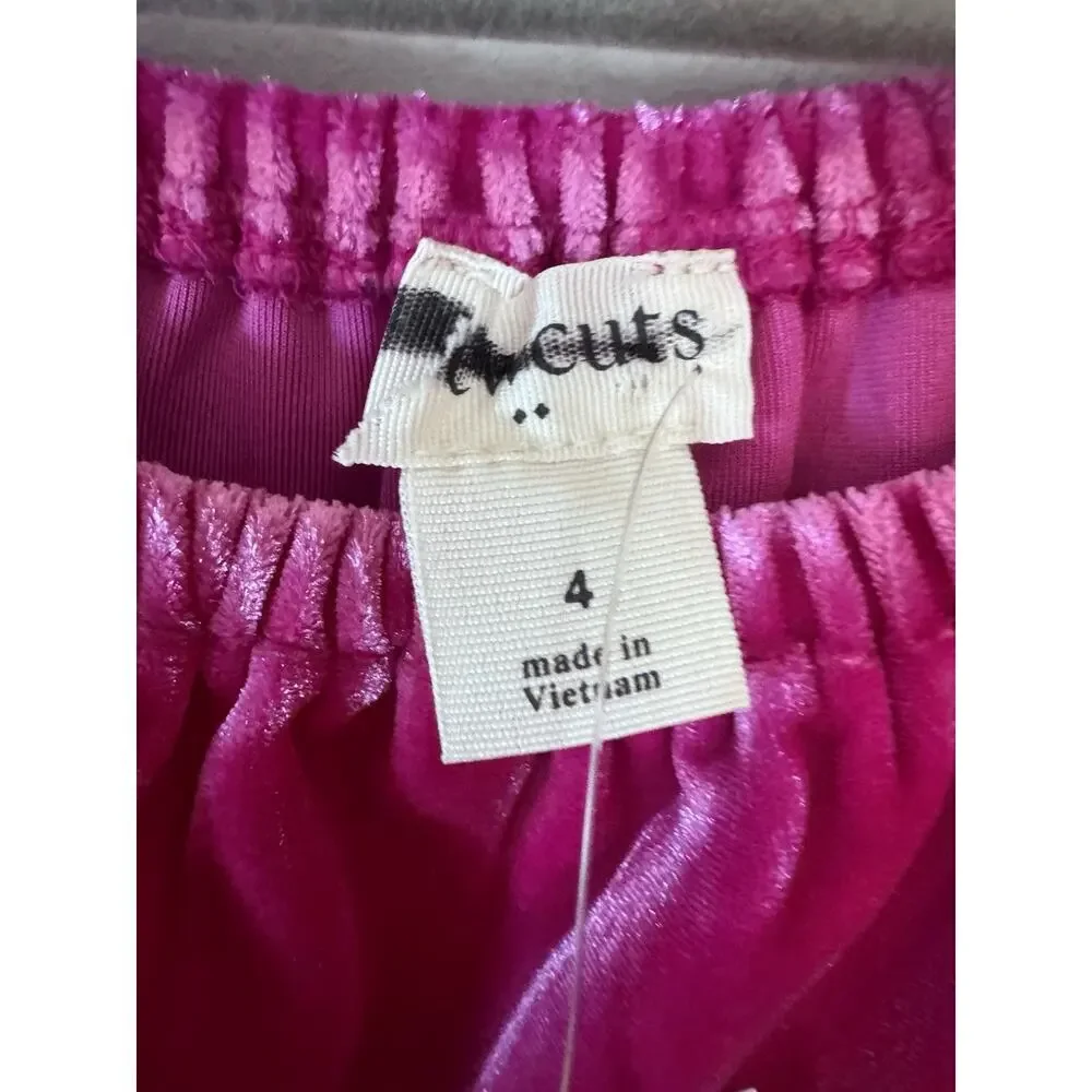 J. Crew Crewcuts Girl's Size 4 Velvet Jumpsuit Romper Pantsuit In Berry $80 NWT