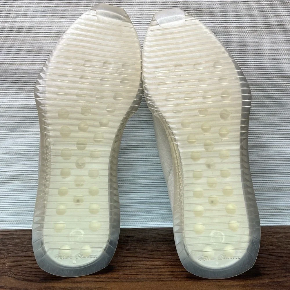 𝅺RICK Owens New Minimal Runner Sneaker In 110 Milk/Clear Size 7 EU37