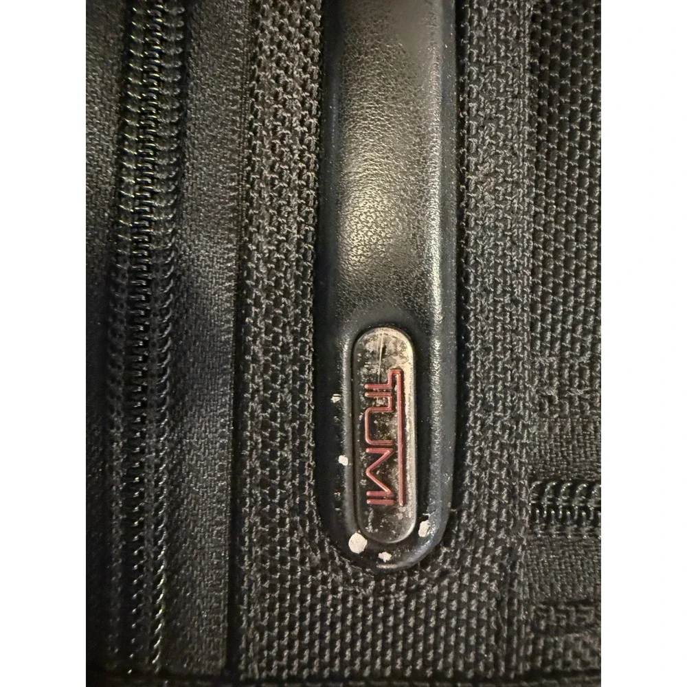 Tumi Alpha Black Ballistic Nylon Expandable Briefcase Laptop Bag‎ Travel Office