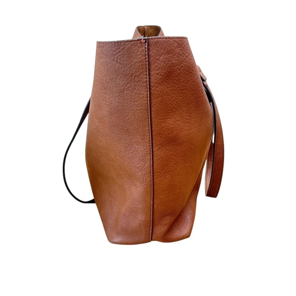 ALDO Rhardoniaa Large Pebbled Tote Plus Travel Pouch Cognac Laptop‎ Bag Lined