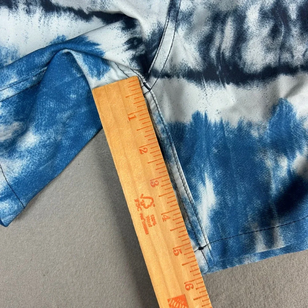Huk Performance Fishing Swim Trunks Mens 3XL Navy Blue White Tie Dye H2000143