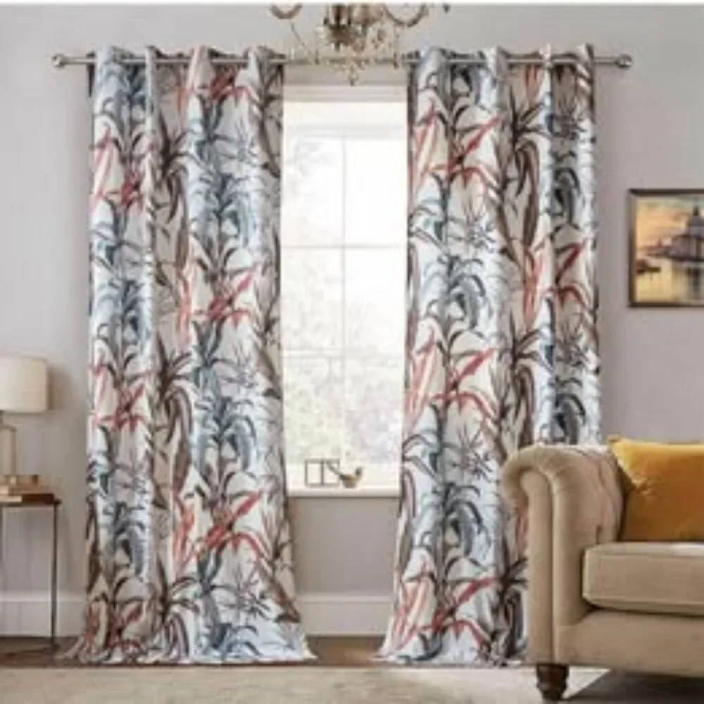 Floral Curtains -‎ 2 panels - 52x108 - New