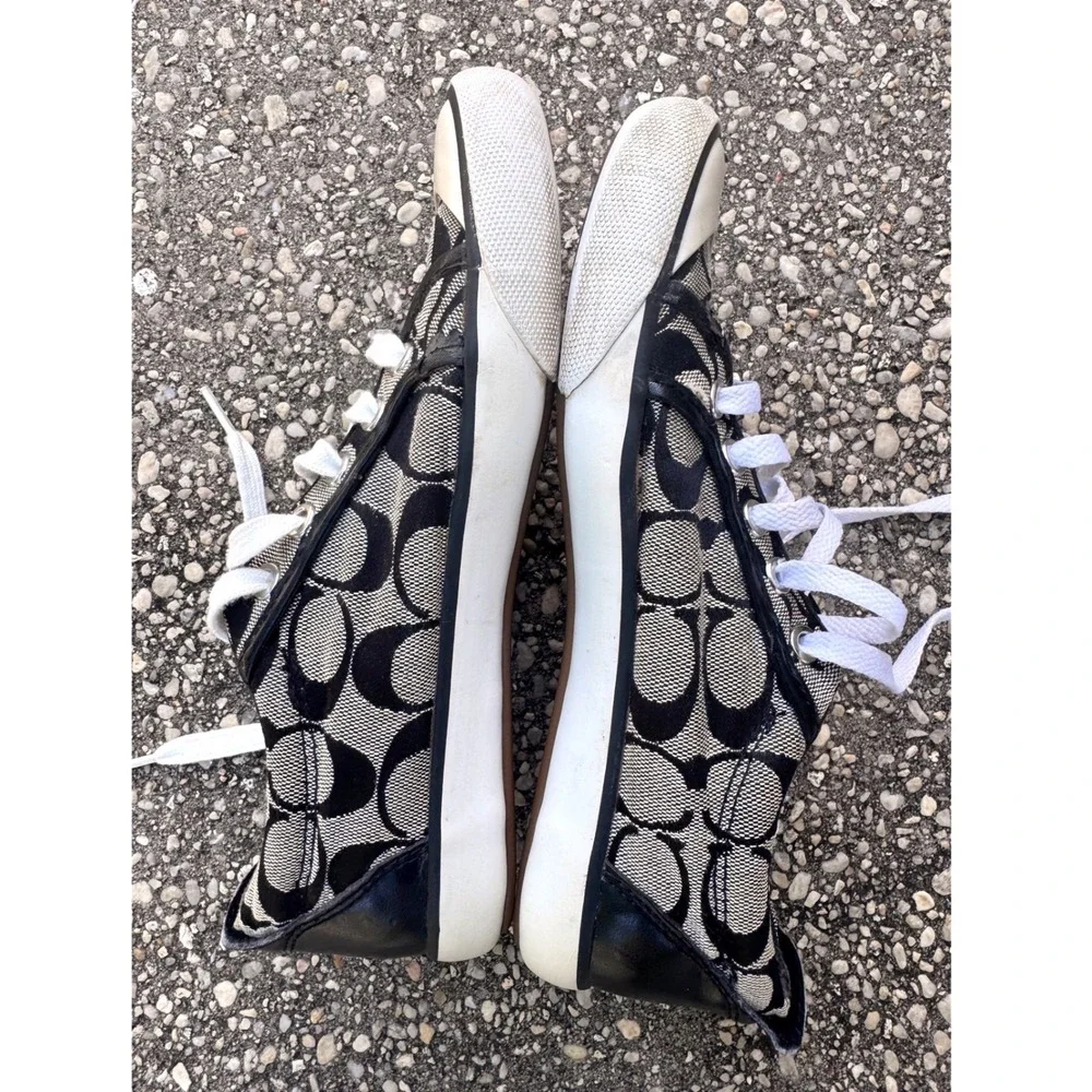 Coach black leather rubber