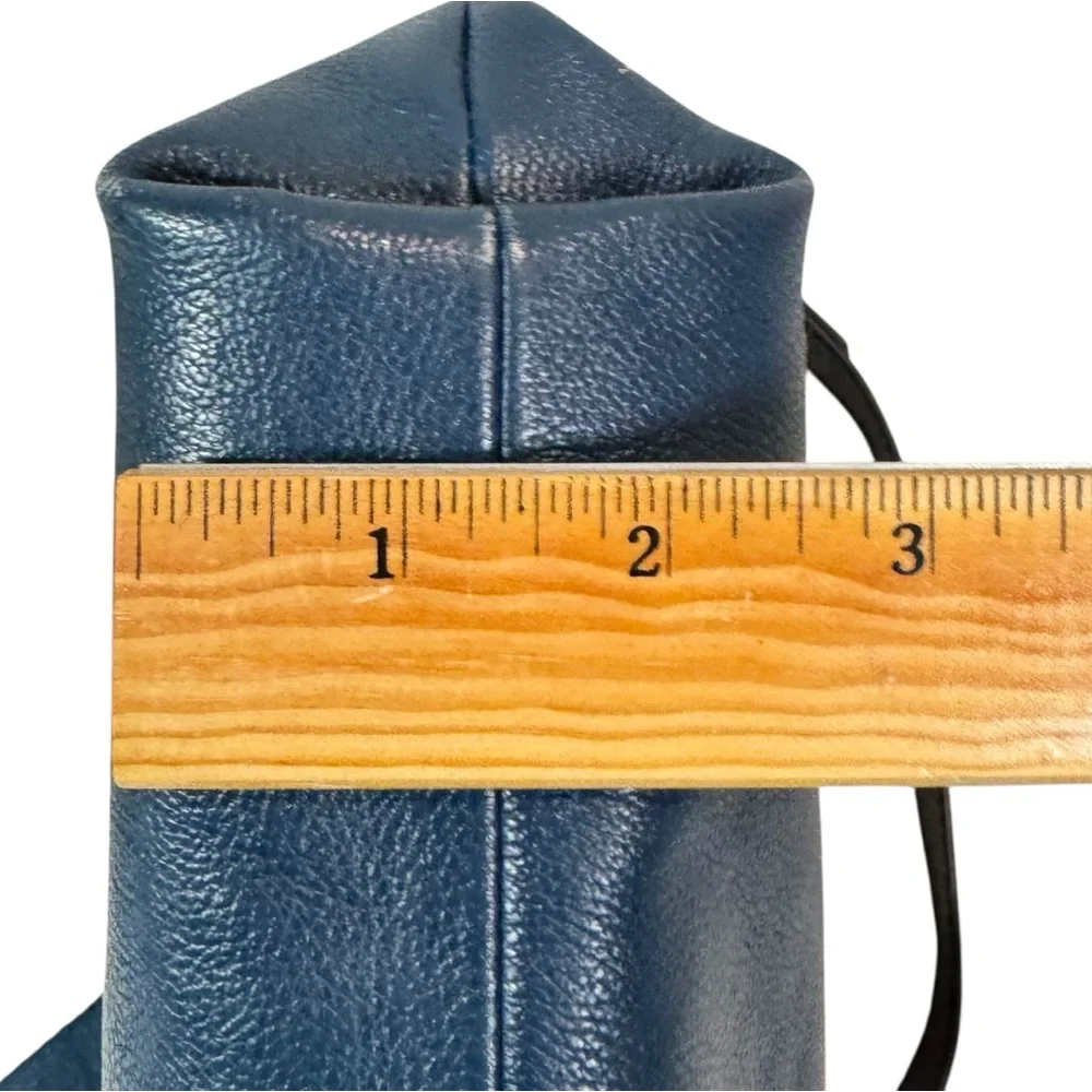 Fossil‎ Amelia Hobo Shoulder Bag Cow Hide Leather Twilight Blue Gold Hardware