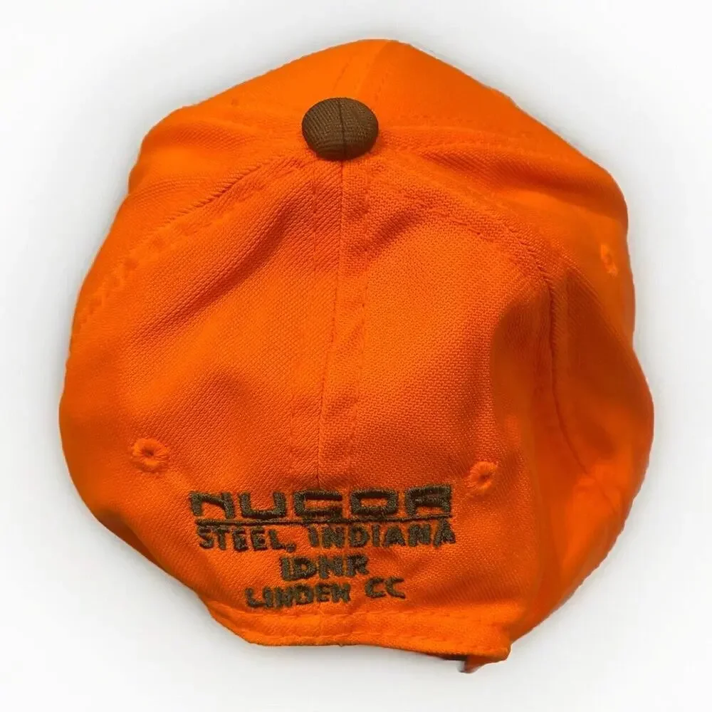 Orange And Camo Safety Cross Baseball Cap Nucor Steel Adjustable