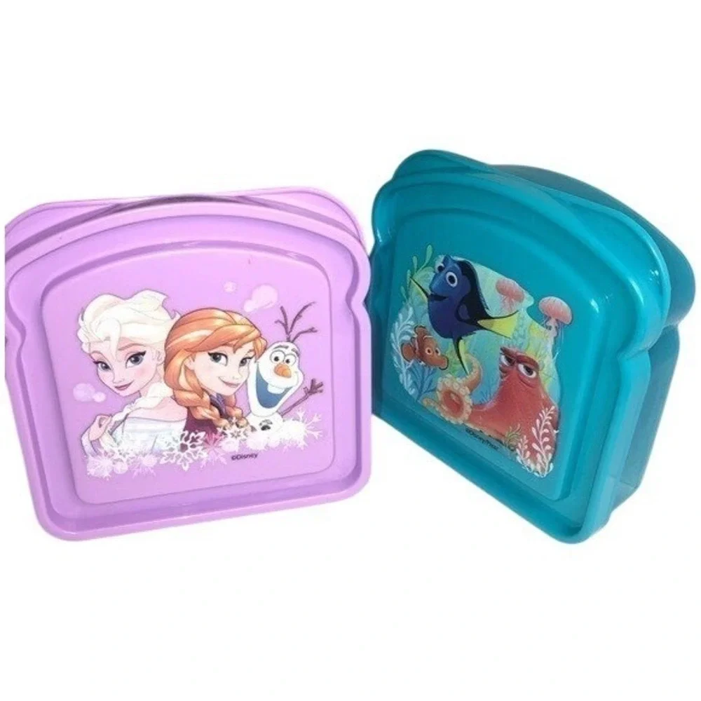 Disney Frozen‎ & Finding Dory Sandwich Container Set of 2 Lunch Box