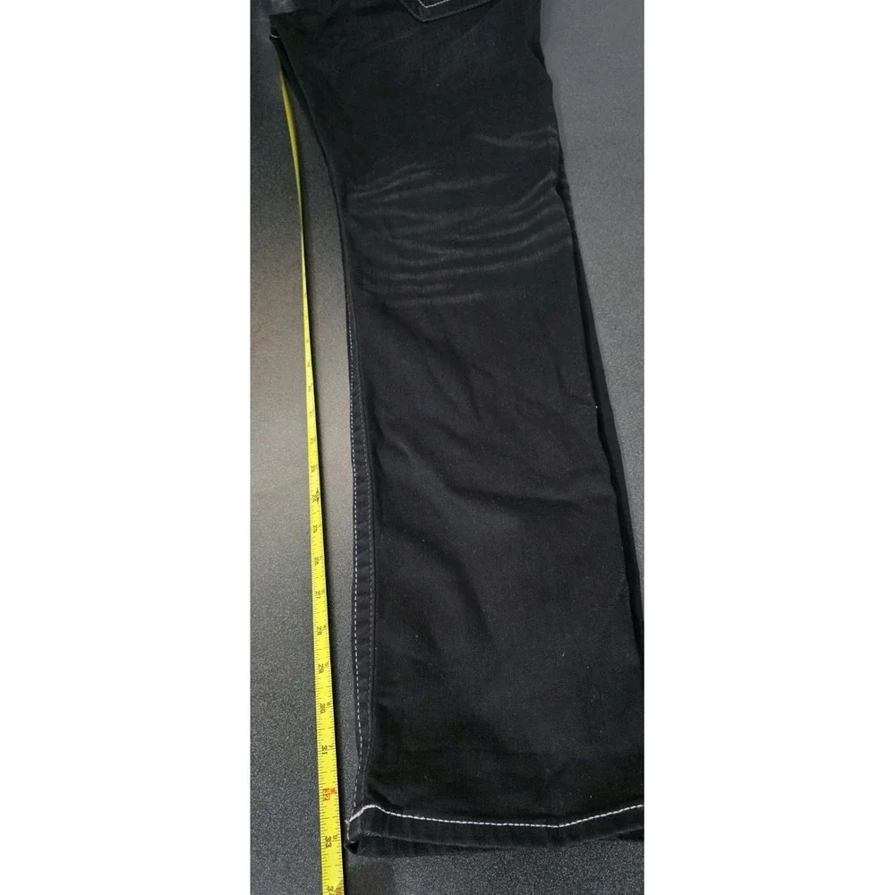 NEW True Religion‎ Jeans Men 34X34 Black Denim Pants Geno Relaxed Slim Straight