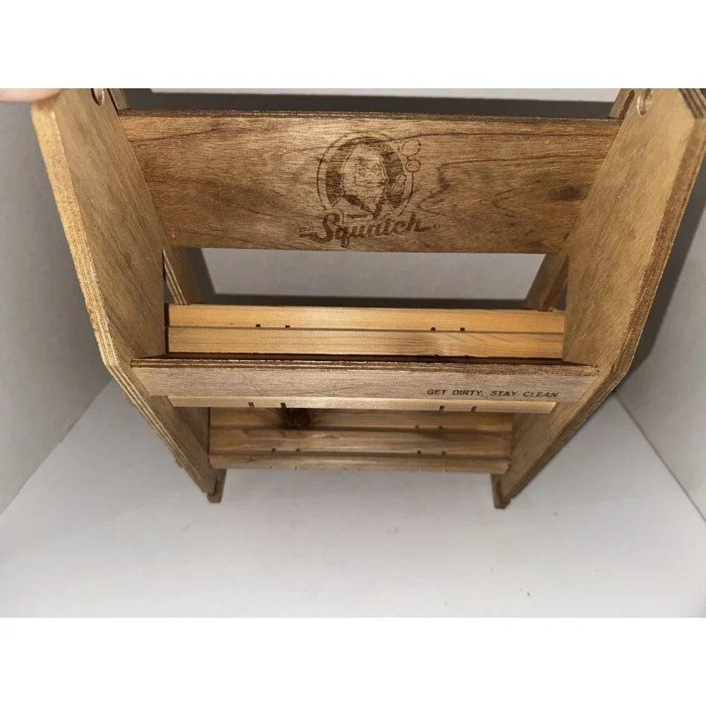Dr. Squatch Wooden Soap Shower Caddy Rare Discontinued Get Dirty Stay Clean Wood