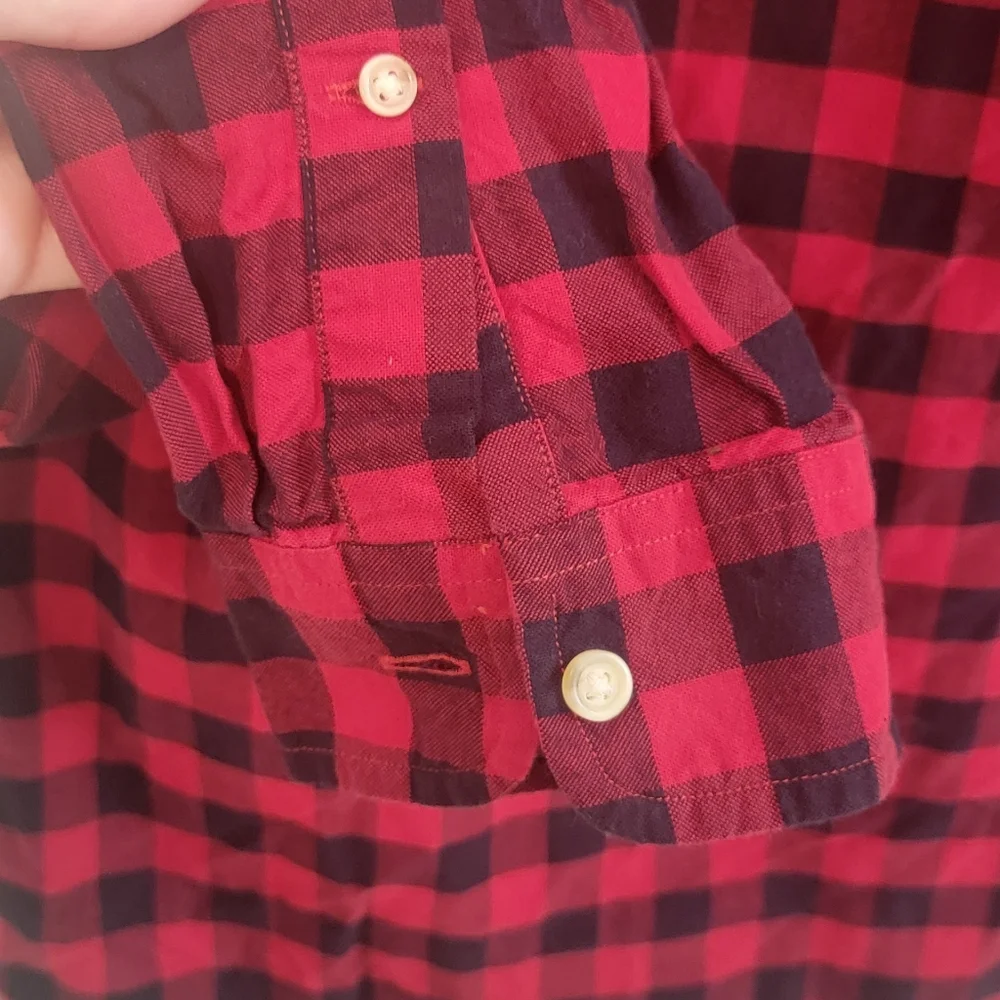J.Crew Oxford‎ Kumato Sunset Patch Flannel Graphic Shirt Mens Size Large Slim