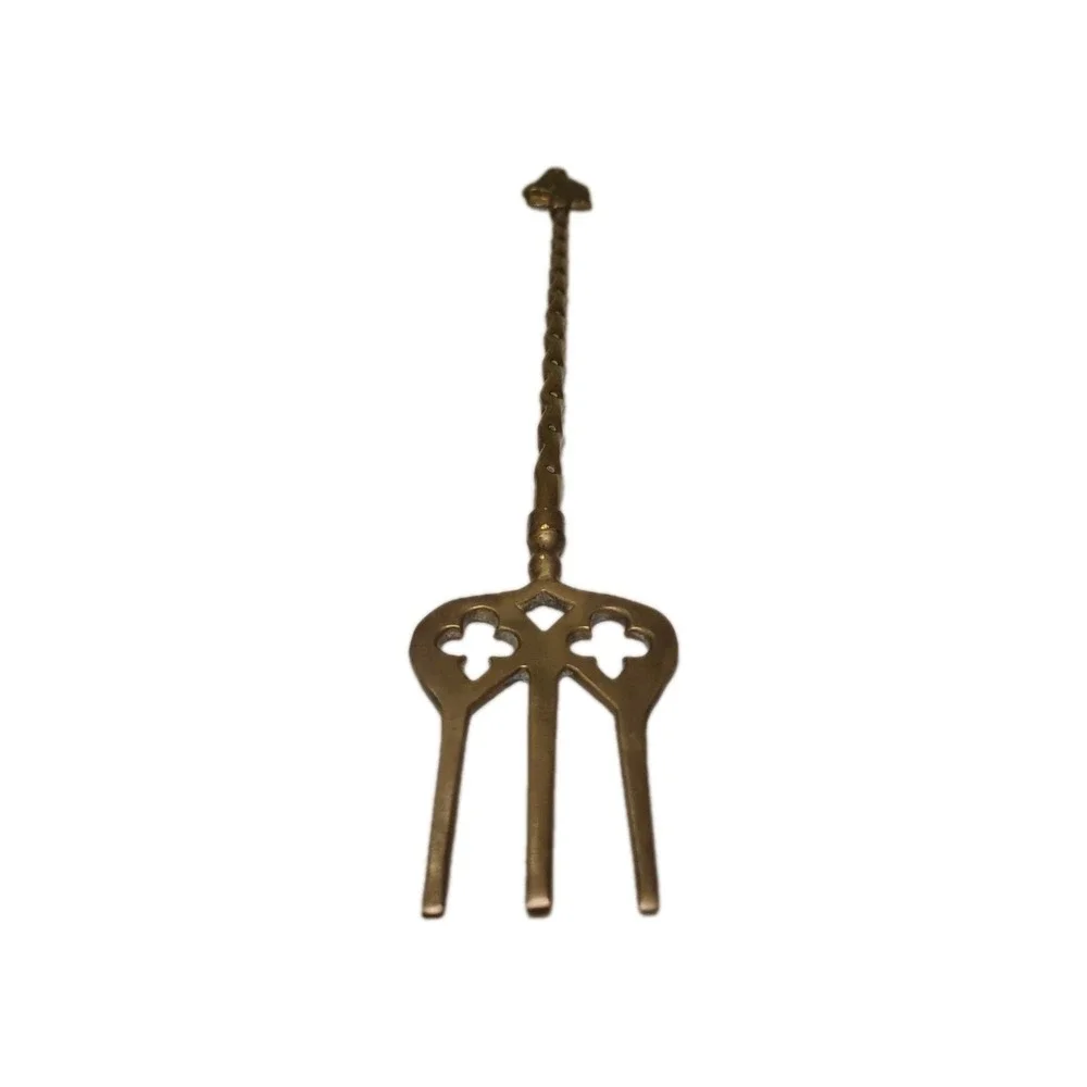 Vintage English BRASS FIREPLACE TOASTING FORK 19 & 3/4 inches Ship With Sails