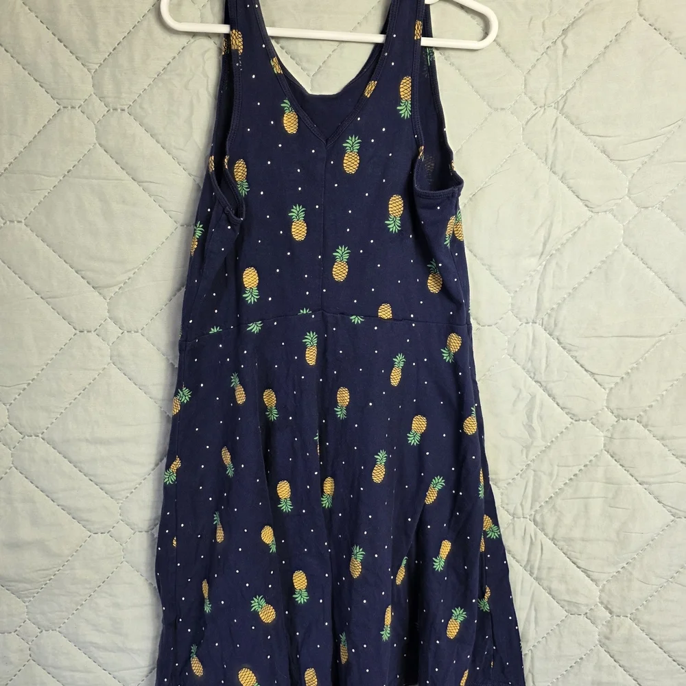 Old Navy Kids Pineapple Midi Dress Hawaiian Boho Sz L 10-12