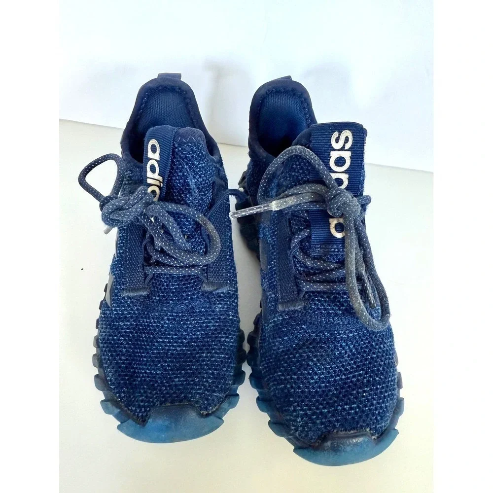 Adidas Kids Dark Blue Mesh Running Shoes Athletic Sneakers Size 13K