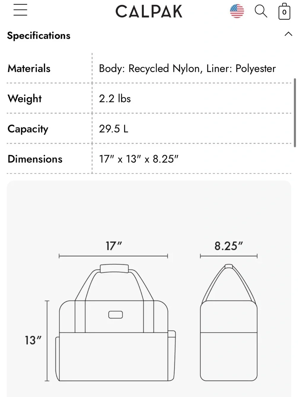 Calpak padded 17