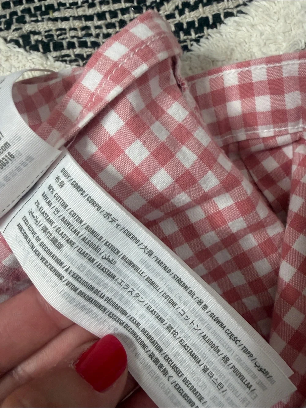 HOLLISTER Ultra High-Rise PINK/WHITE Gingham Wrap Front SKORT Small