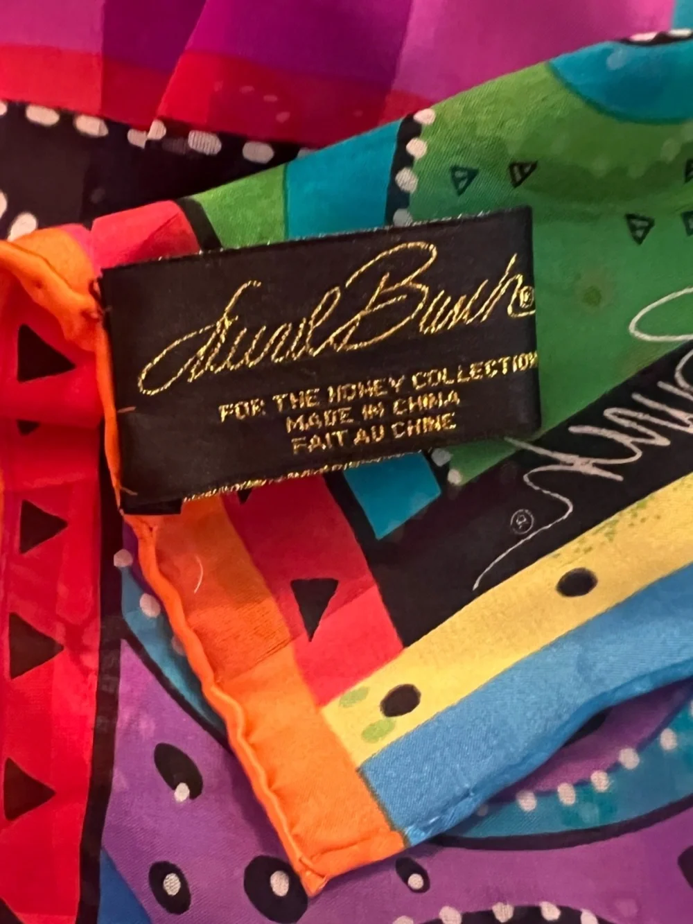Laurel Burch Cat Square Silk Scarf