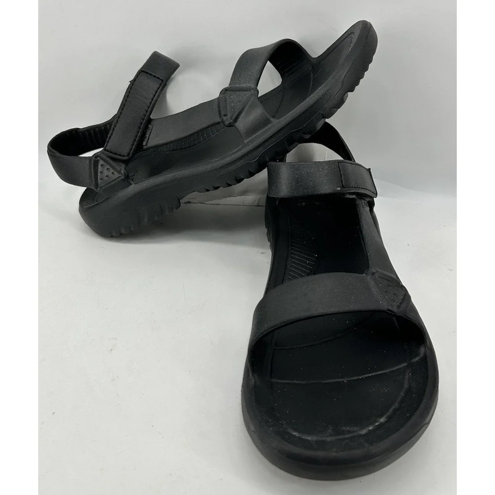 Teva Hurricane Drift Sandals Hook And Loop Sling Back Black Men's 12