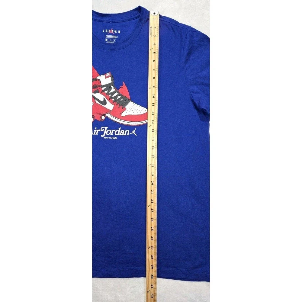 Mens Air Jordan First In Flight Short Sleeve T Shirt Blue XL Jordan 1s
