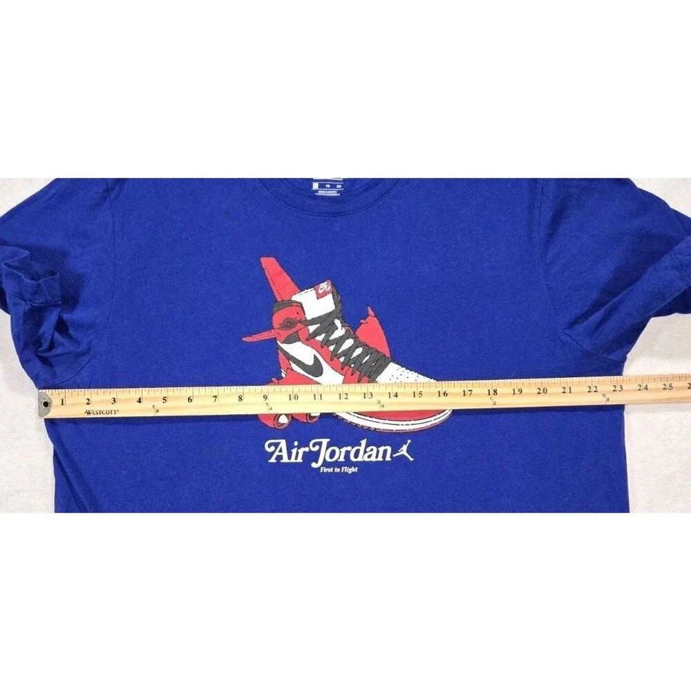 Mens Air Jordan First In Flight Short Sleeve T Shirt Blue XL Jordan 1s