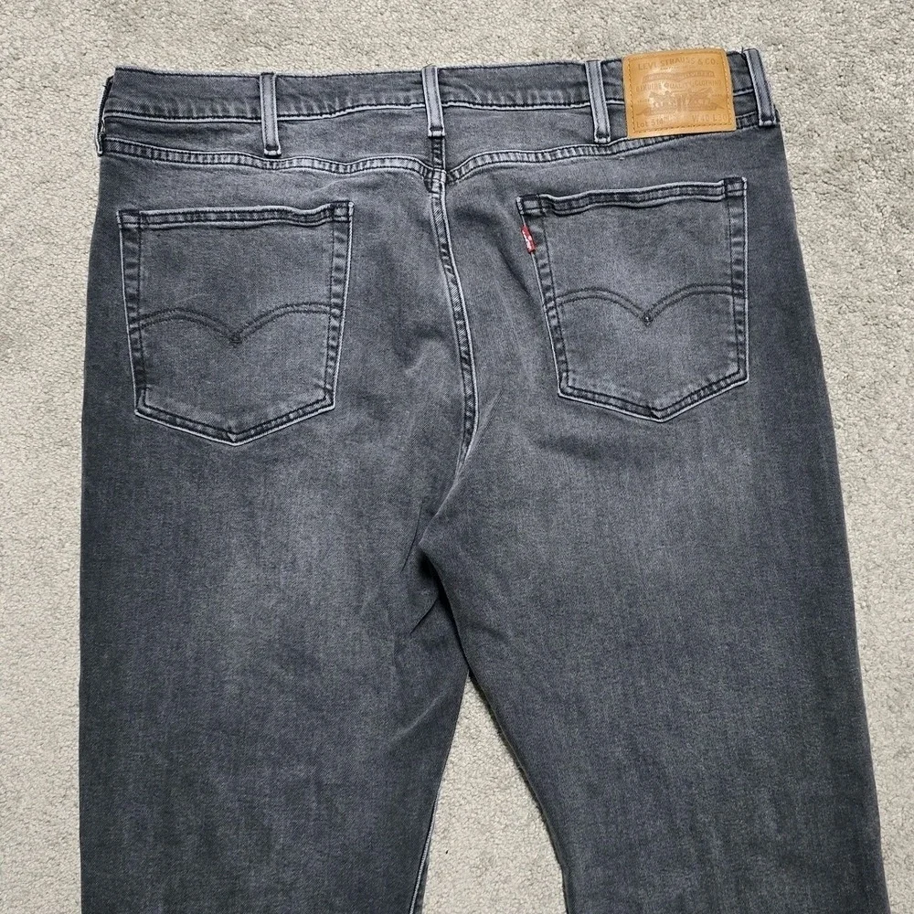 Levi's Men's 514 Straight Flex Jeans 40x30 Graphite Leather Patch Y2K EUC