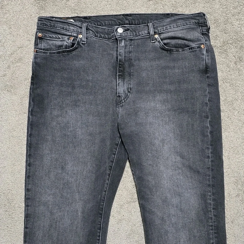 Levi's Men's 514 Straight Flex Jeans 40x30 Graphite Leather Patch Y2K EUC
